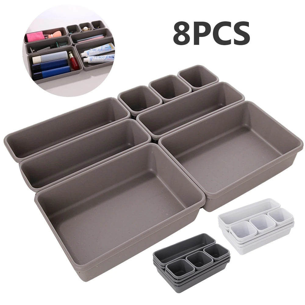 8pcs/set Adjustable Drawer Organizer