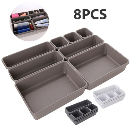 8pcs/set Adjustable Drawer Organizer