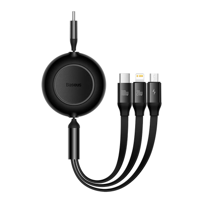 Baseus Retractable 100W 3 in 1 USB C Charge Cable