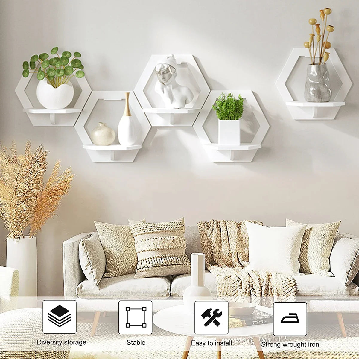 Hexagon Wall-mounted