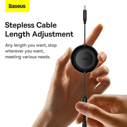 Baseus Retractable 100W 3 in 1 USB C Charge Cable